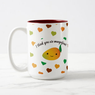Cute and Funny I Think You Are Mangoificent Mango Two-Tone Coffee Mug