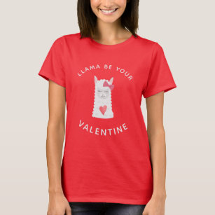 Cute and Funny LLama Valentine's Day T-Shirt