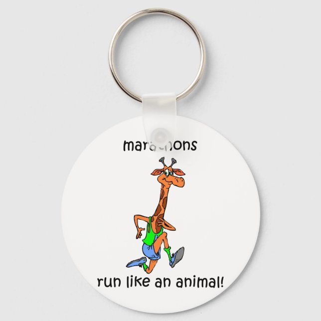 Cute and funny marathon key ring (Front)