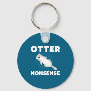 Cute And Funny Otter  Key Ring