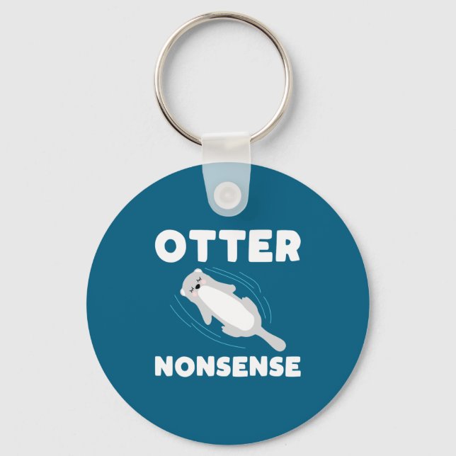 Cute And Funny Otter  Key Ring (Front)