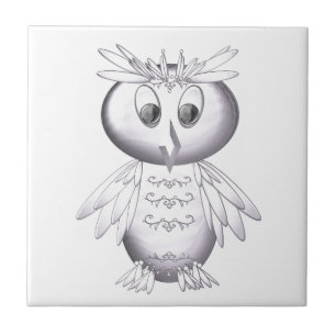 cute and funny owl pattern ceramic tile