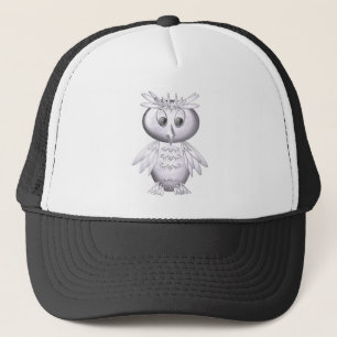 cute and funny owl pattern trucker hat
