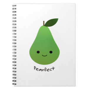 Cute and Funny Pearfect Pear Notebook