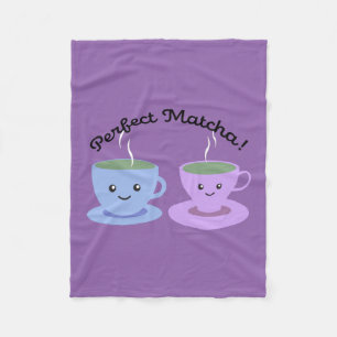 Cute and Funny Perfect Matcha Fleece Blanket