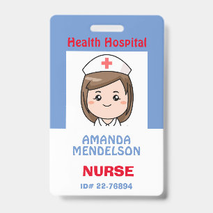 Cute and Funny personalised Nurse ID Badge