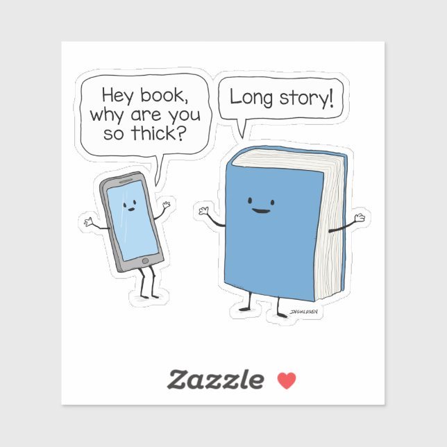 Cute and Funny Phone and Thick Book Long Story (Sheet)