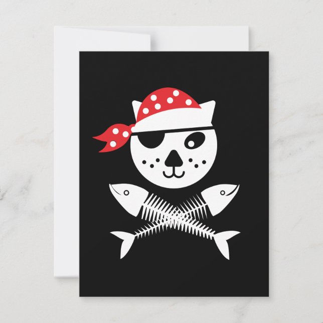 Cute And Funny Pirate Kids Cat (Front)