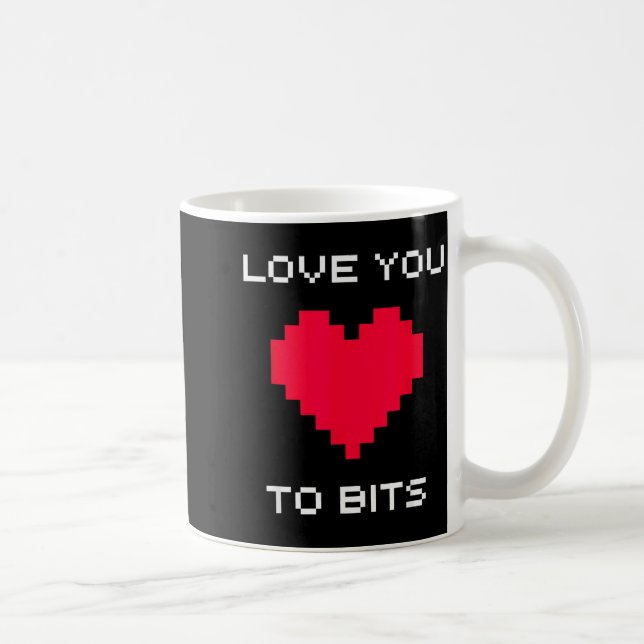 Cute And Funny Retro 8-bit Valentines Day For Nerd Coffee Mug (Right)
