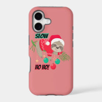 Cute and Funny Santa's Sloth Slow Ho Ho