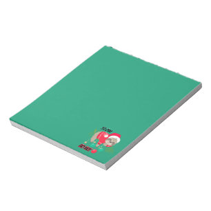 Cute and Funny Santa's Sloth Slow Ho Ho Notepad
