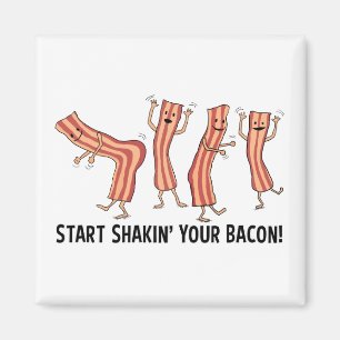 Cute and Funny Shakin Your Bacon Dancers Magnet