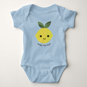 Cute and Funny Simply The Zest Kawaii Lemon Baby Bodysuit