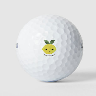 Cute and Funny Simply The Zest Kawaii Lemon Golf Balls