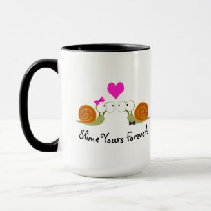 Cute and Funny Slime Yours Forever Snails in Love Mug