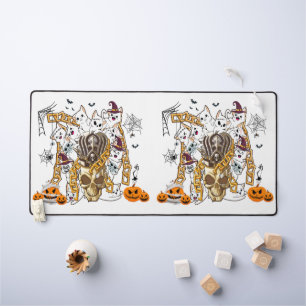 Cute and Funny Spooky Evil Cats Desk Mat