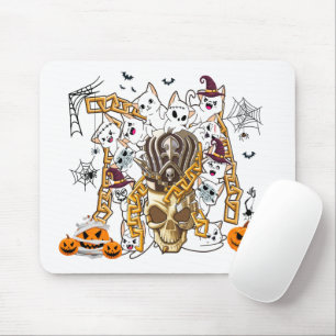 Cute and Funny Spooky Evil Cats Mouse Pad