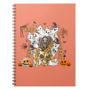 Cute and Funny Spooky Evil Cats Notebook