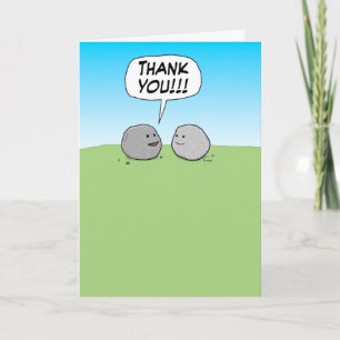 Cute and Funny Thank You Card: You Rock! Card