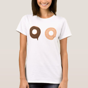 Cute and funny two donuts doughnuts design t-shirt