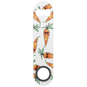 Cute and Funny Watercolor Carrot with Sunglasses
