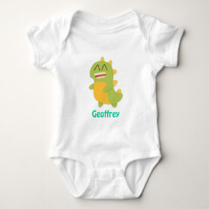 Cute and Happy Dinosaur for Baby Boy Bodysuit