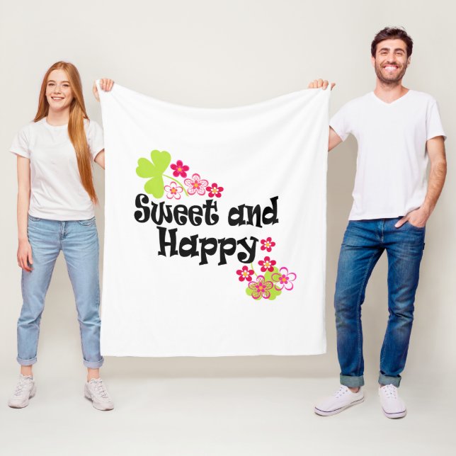 Cute and happy fleece blanket (In Situ)