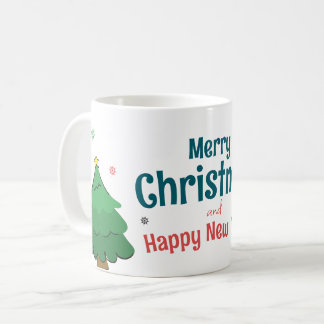 Cute and Joy Draw Litte Tree Merry Christmas Coffee Mug