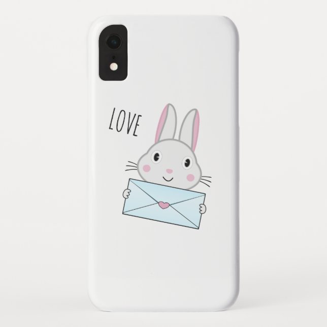 Cute and lovely Bunny holding Love Letter Case-Mate iPhone Case (Back)