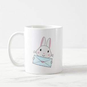 Cute and lovely Bunny holding Love Letter Coffee Mug