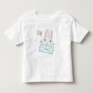 Cute and lovely Bunny holding Love Letter Toddler T-Shirt