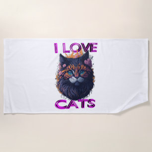 Cute and lovely cat s5 beach towel