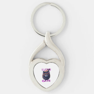 Cute and lovely cat s5 key ring