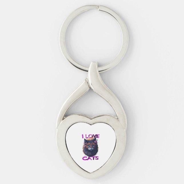 Cute and lovely cat s5 key ring (Front)
