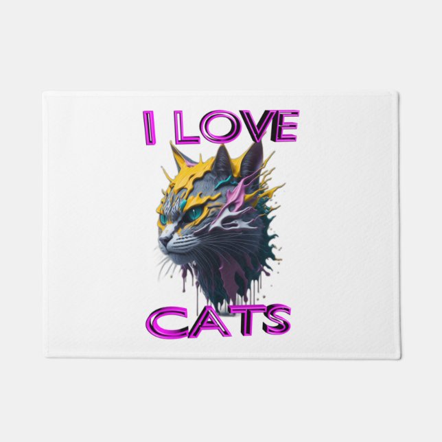 Cute and lovely cat s6 doormat (Front)