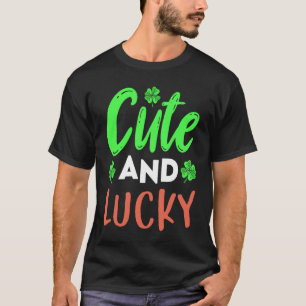 Cute and Lucky St Patrick's Day Ireland Flag Sham T-Shirt