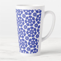 Cute and Modern Blue Evil Eye Floral Art Pattern