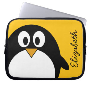 Cute and Modern Cartoon Penguin Laptop Sleeve