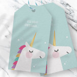 Cute and Modern Rainbow Unicorn Gift Tags<br><div class="desc">Available here:
http://www.zazzle.com/selectpartysupplies</div>