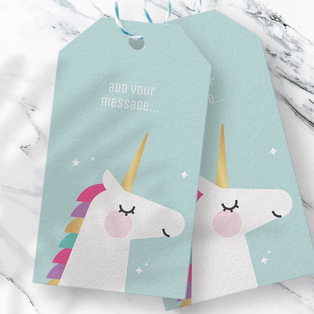 Cute and Modern Rainbow Unicorn Gift Tags (Creator Uploaded)