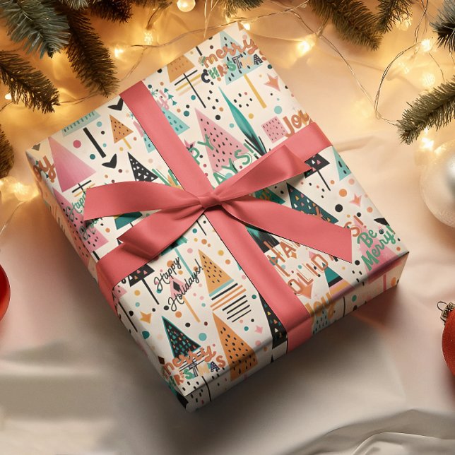 Cute and Modern Shapes Christmas Wrapping Paper (Creator Uploaded)