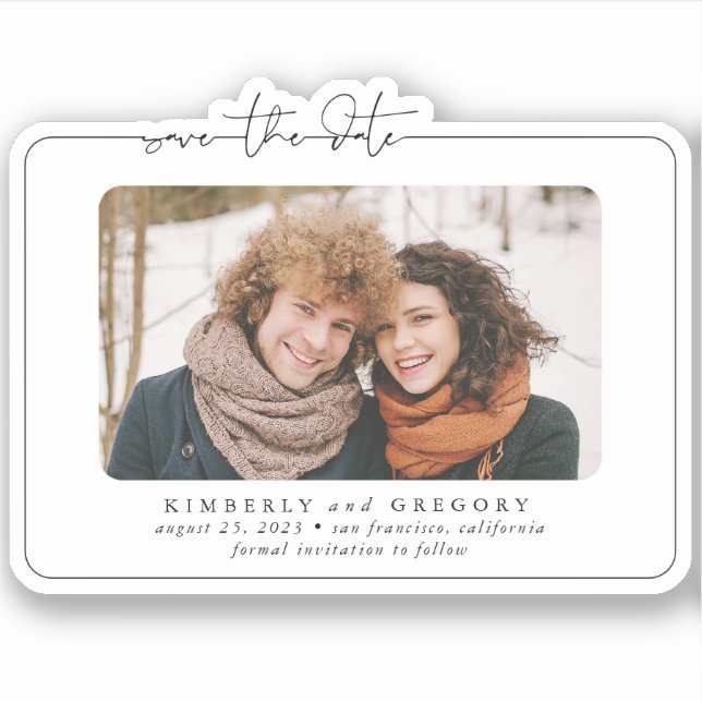 Cute and Original Save The Date Photo (Front)