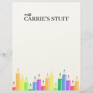 Cute and Personalised Teacher Custom Letterhead