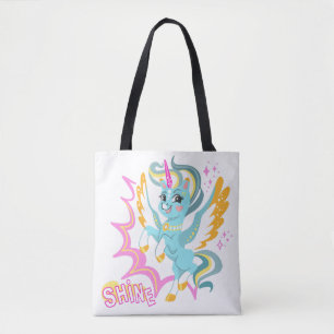 Cute and powerful unicorn tote bag
