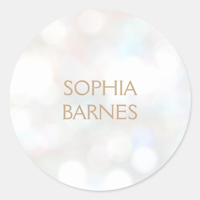 Cute and Pretty Subtle Bokeh Classic Round Sticker (Front)