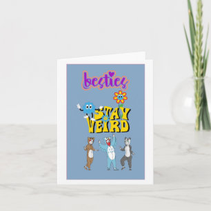 Cute and Quirky Besties Funny Galentine’s Card 