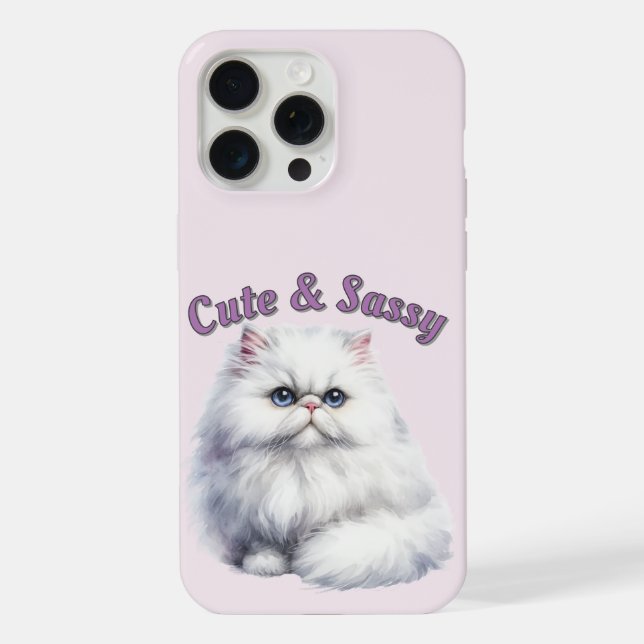 Cute and Sassy Cat iPhone Case (Back)