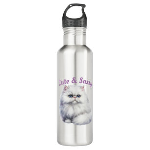 Cute and Sassy Persian Cat 710 Ml Water Bottle