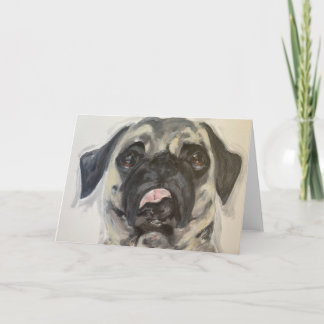 cute and silly pug card