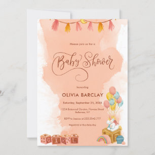 Cute and Simple Baby Shower  Invitation